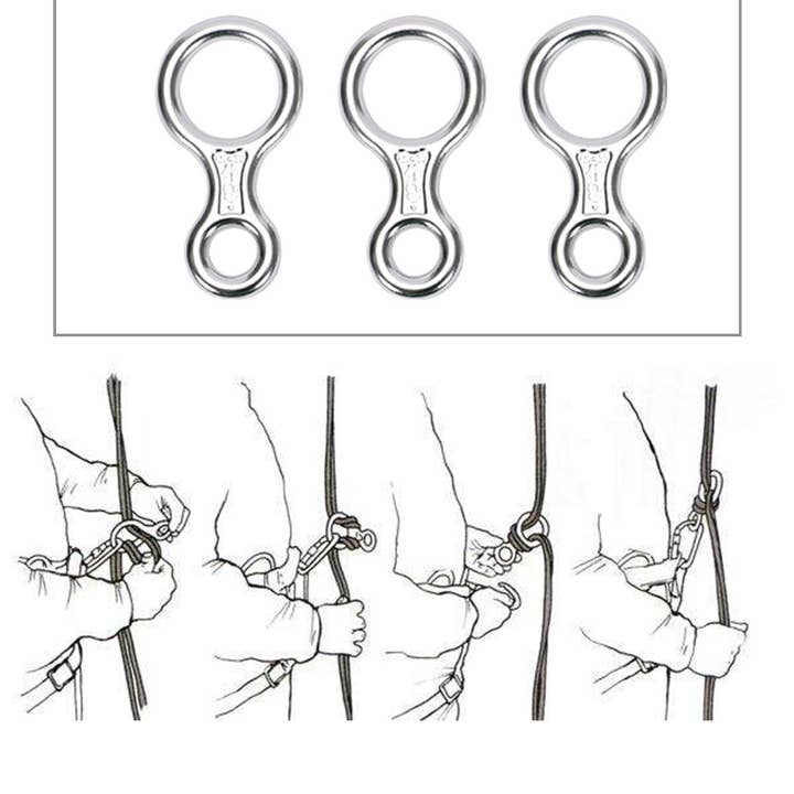 VIGOR - Wholesale Sports & outdoor - High quality eight-shaped ring descender Carabiner(10 Pack)12