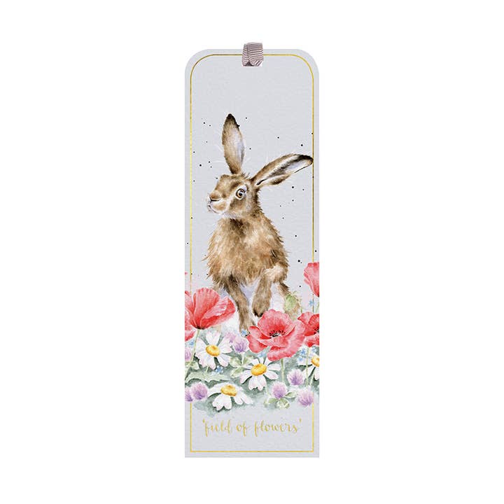 Wrendale Designs - Wholesale Bookmark - Hare Bookmark - Field of Flowers