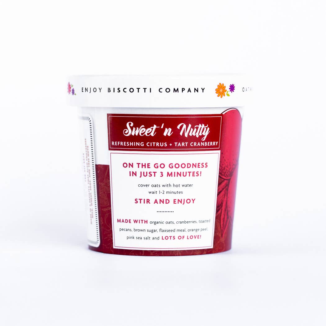 Enjoy Biscotti Company - Wholesale Oats - Oatmeal Cup - Orange Cranberry and Toasted Pecan 3