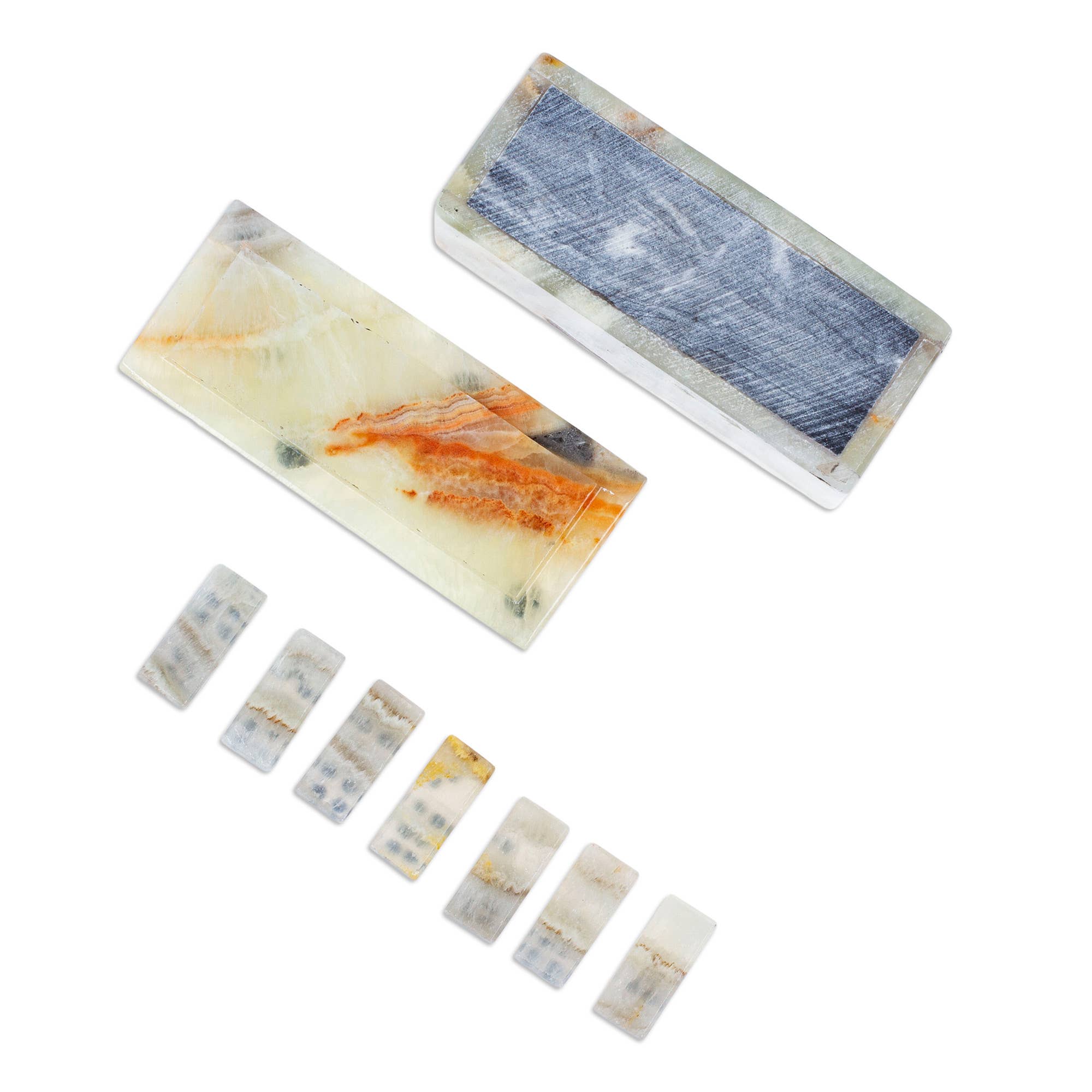 NOVICA - Wholesale Dominoes - Novica Handmade Precious Strategy Onyx And Marble Domino Set3