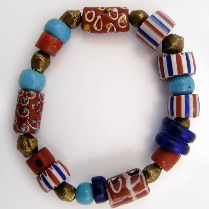 Tika - Venta al por mayor Pulsera de cuentas - Pulsera de cuentas comerciales africanas - Grande