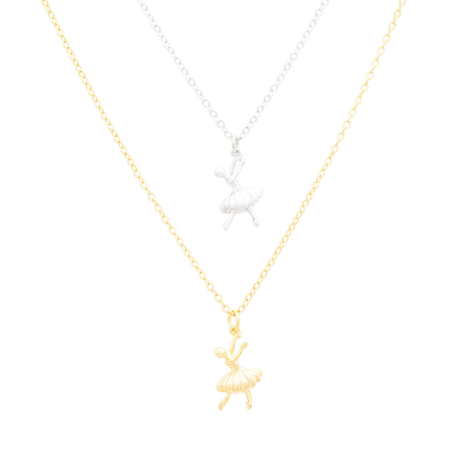 Rebecca Accessories LLC - Wholesale Pendant/Charm Necklace - Ballerina Charm Dainty Necklace Ballet Dance Pendant Gift3