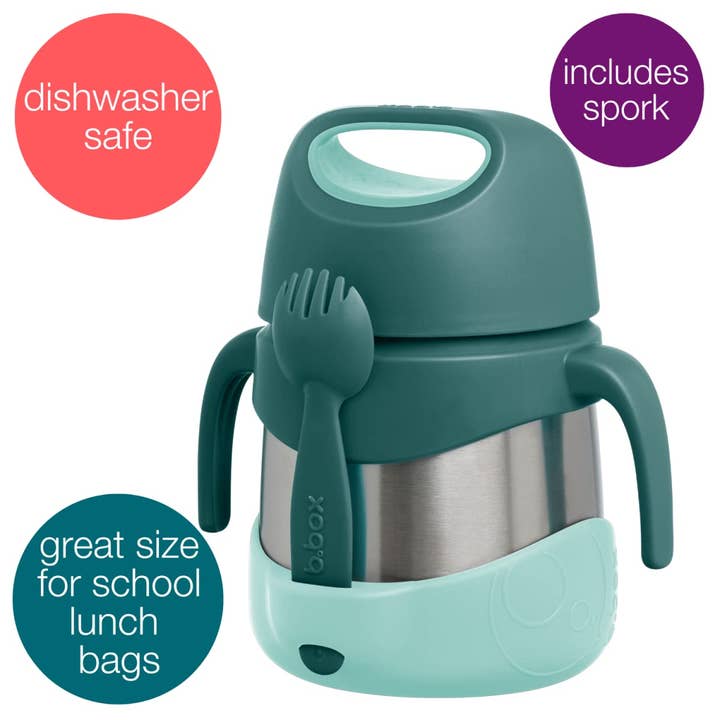 b.box USA - Wholesale Lunch Bag/Box - Kids - insulated food jar - emerald forest