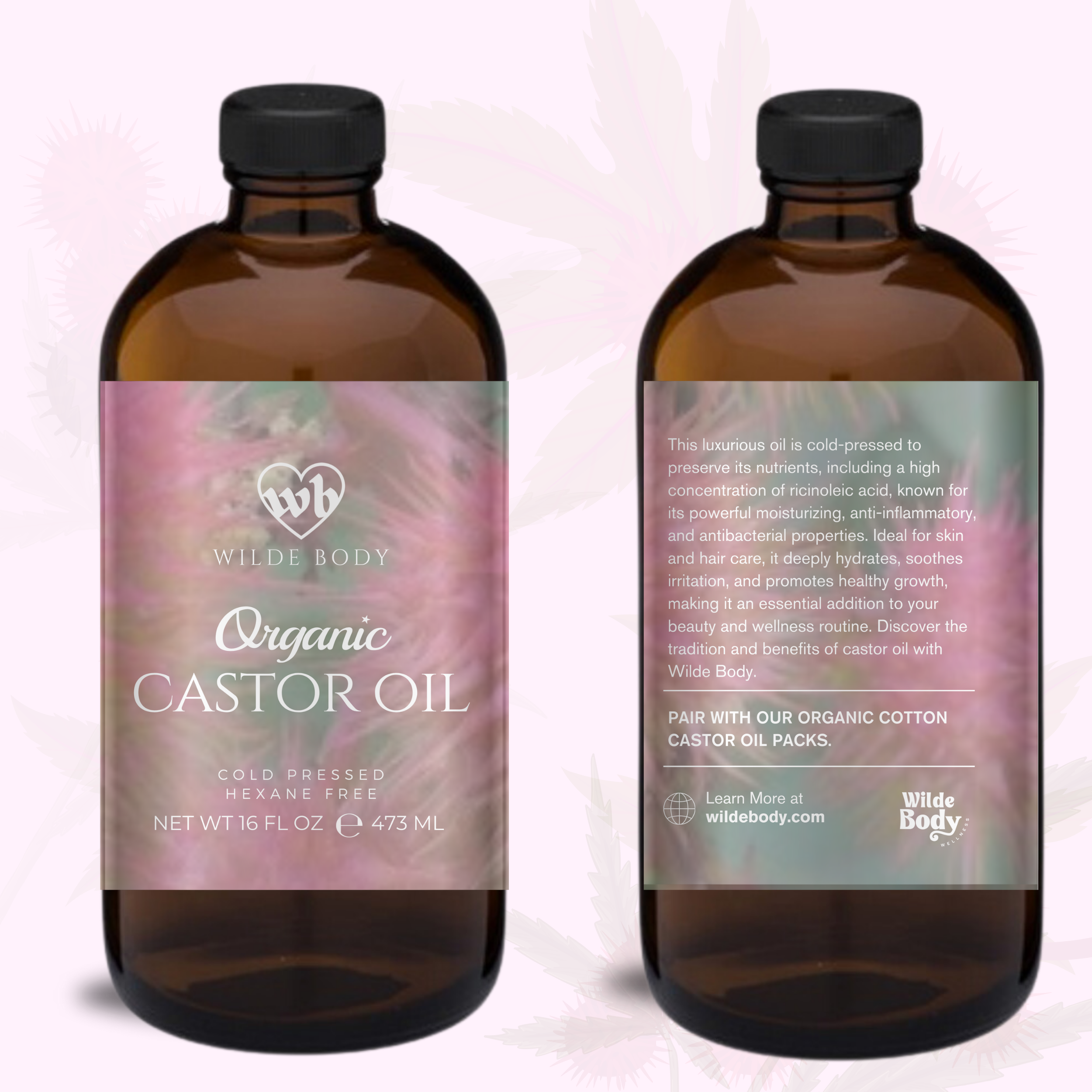 Wilde Body Wellness - Wholesale Bath/Body Oil - USDA Organic Castor Oil in Glass Bottle1