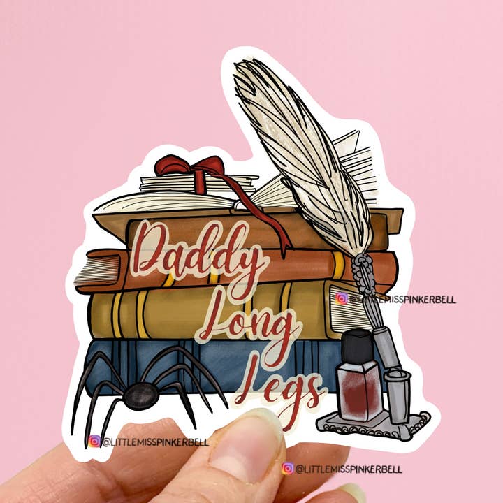 Daddy Long Legs Classic Novel Vinyl Sticker for wholesale by Little Miss PinkerBell