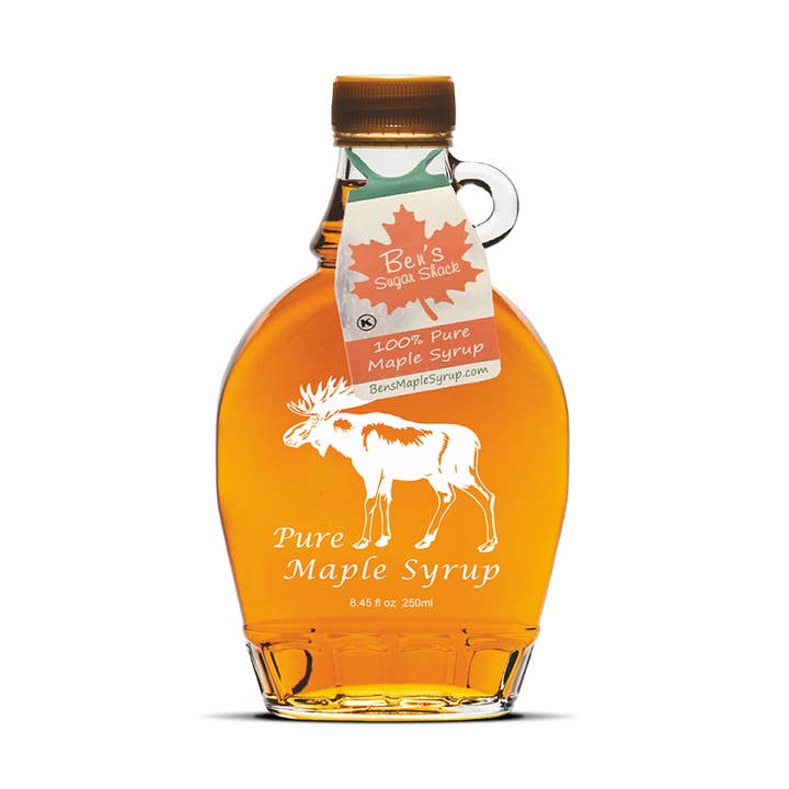 Ben's Sugar Shack - Wholesale Maple Syrup - Maple Syrup in Moose Flask 8.45 Oz0