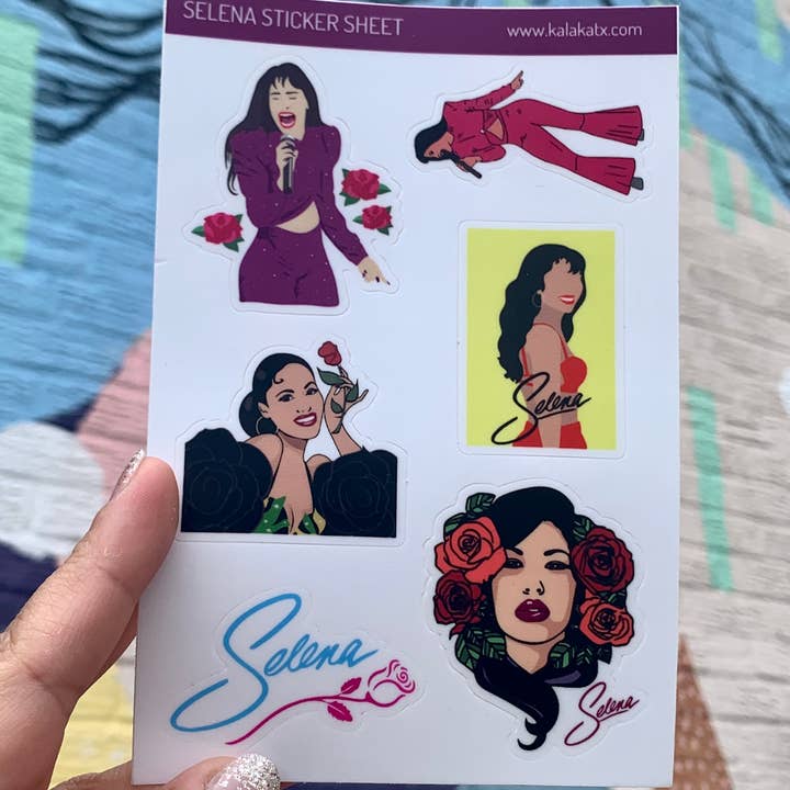 Selena | Selena Quintanilla Aufkleberbogen für den Großhandel von Kalaka Tx