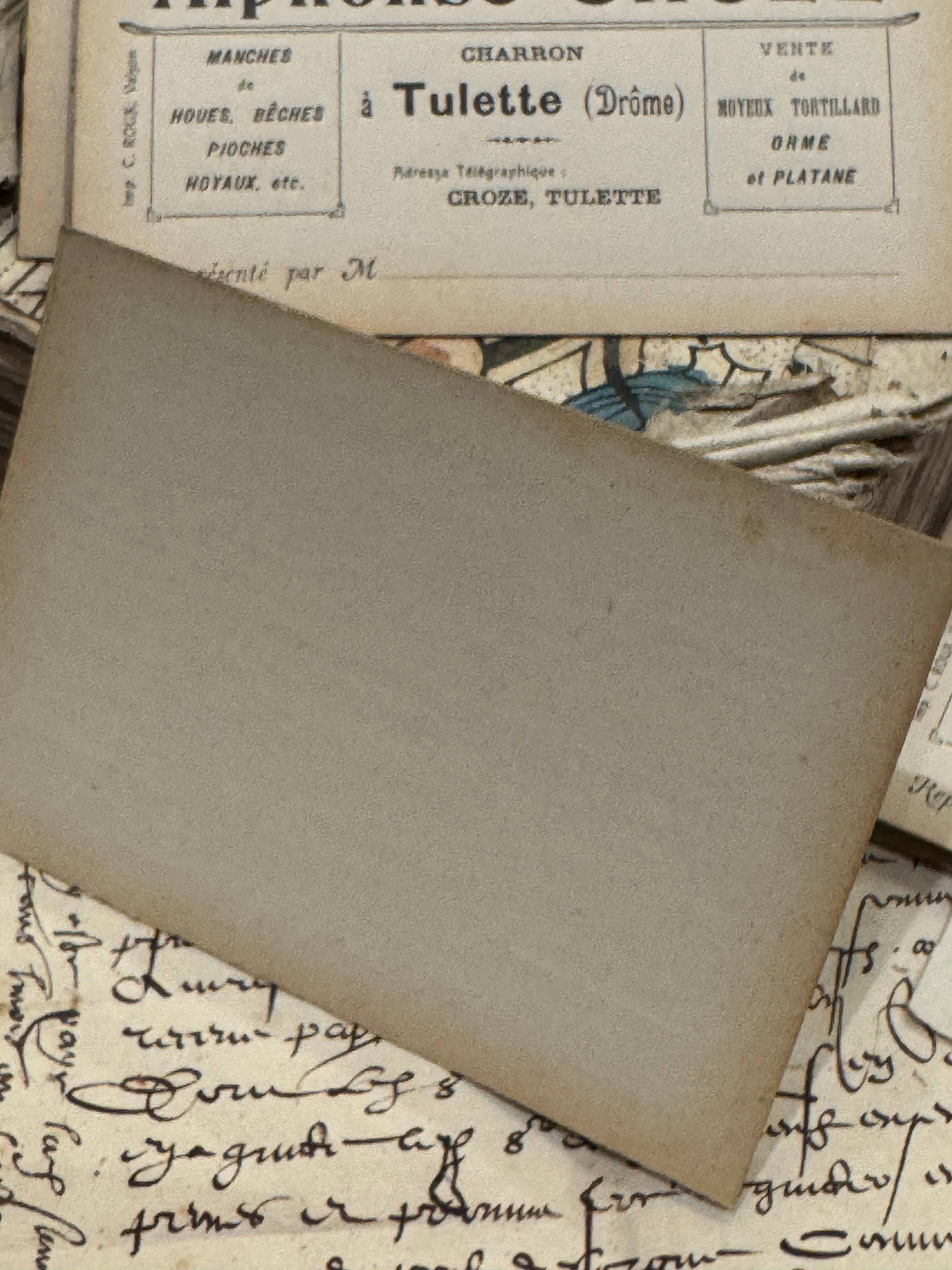 Monahan Papers - Wholesale Craft Supplies - RARE Antique French Business Cards in bundles of 5 3