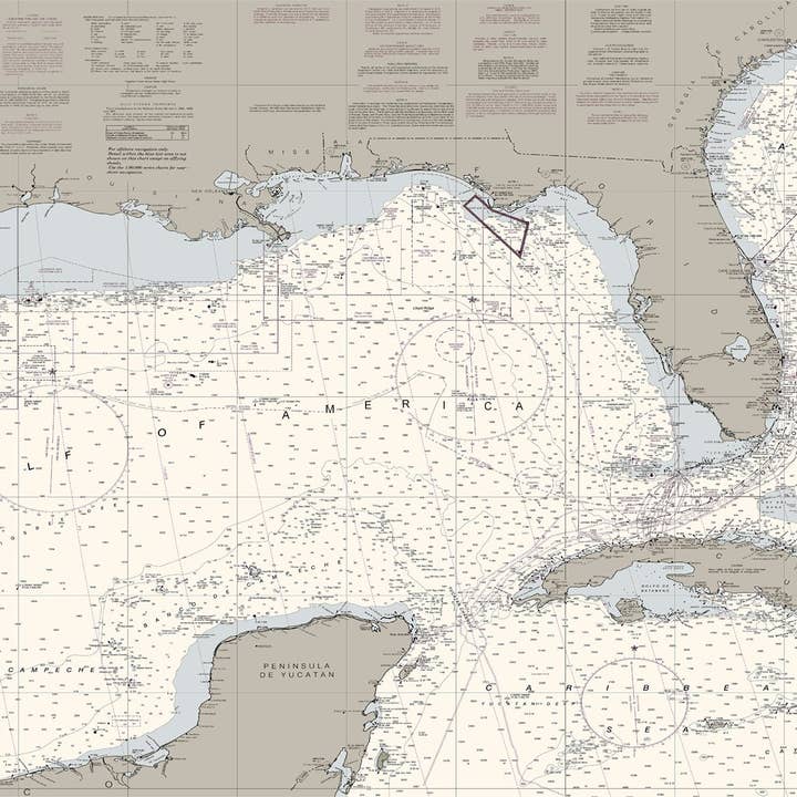 Entire Gulf of America for wholesale by The Nautical Chart Co.