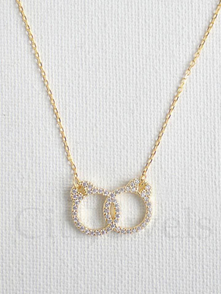 16"+2" CZ Handcuff Necklace for wholesale by FELIX Z DESIGNS