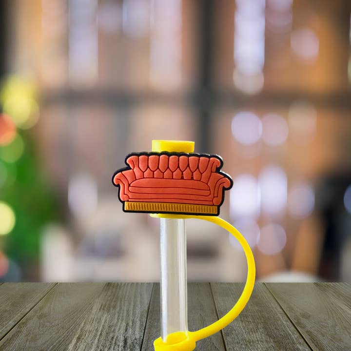 Orange Couch Straw Topper for wholesale by Kailex Boutique Wholesale