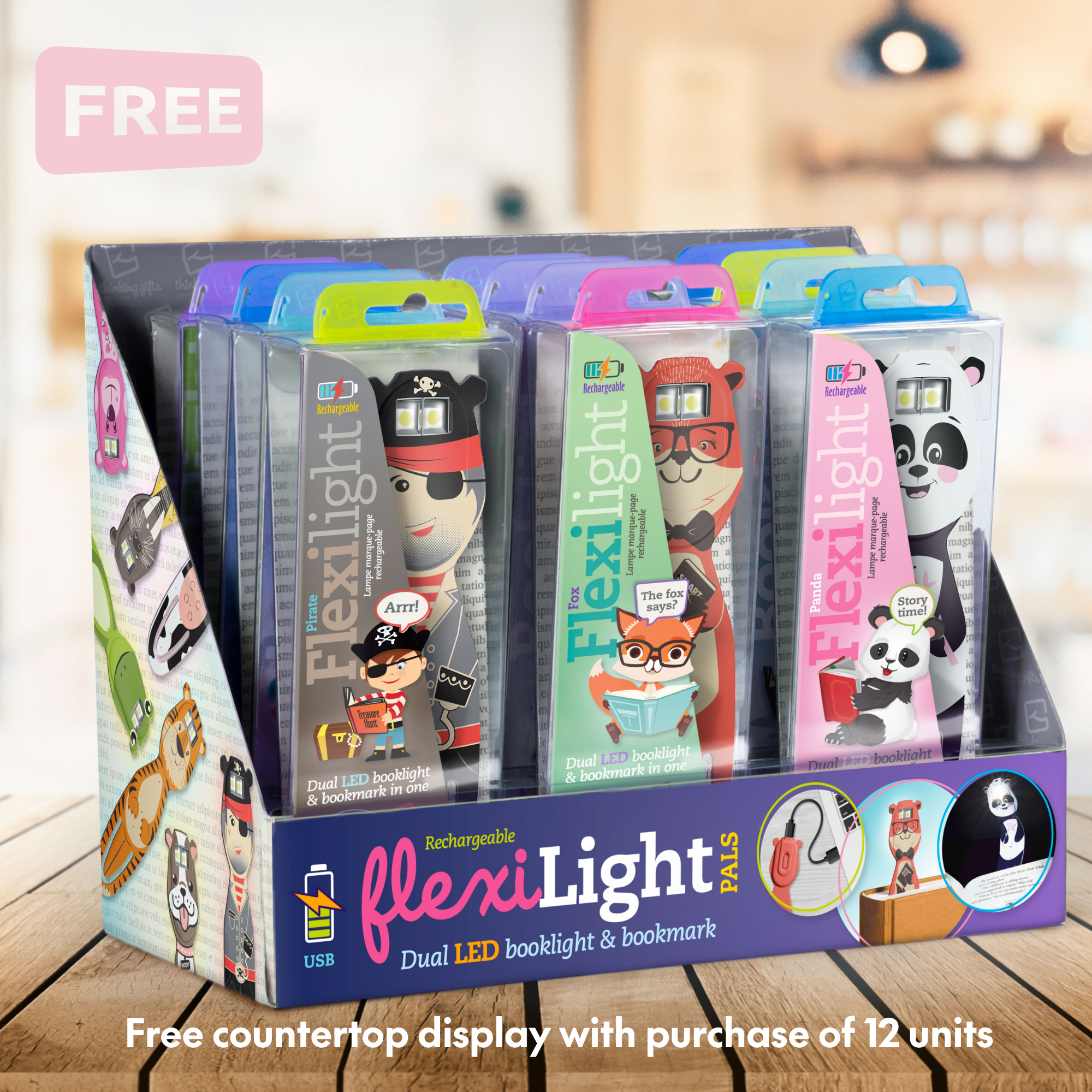 Thinking Gifts Company Ltd - Wholesale Booklight - Flexilight Rechargeable Pals BookLight / Bookmark in one12