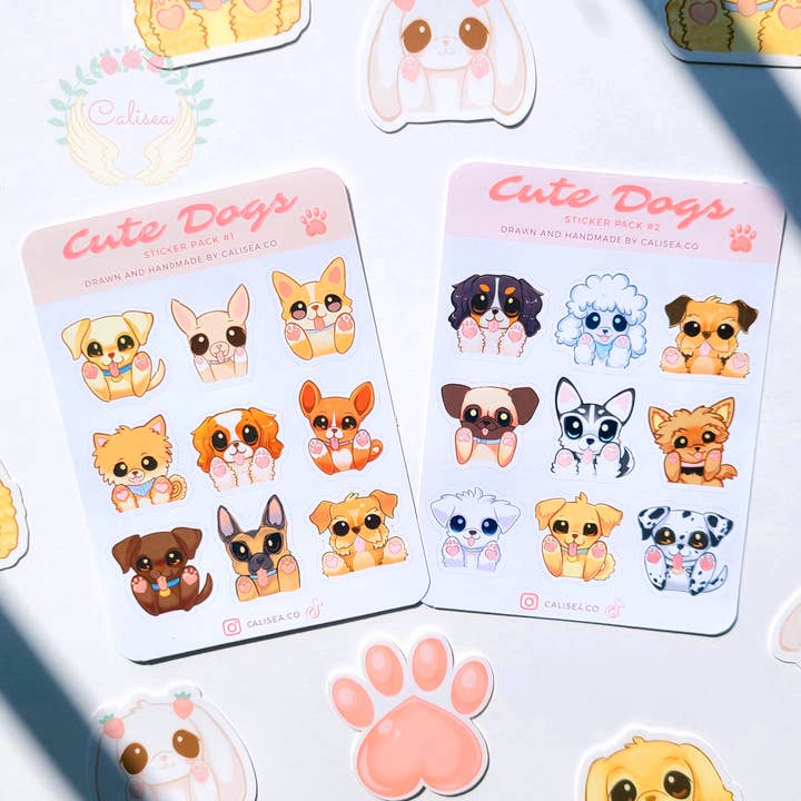 Cute Dogs Sticker Sheets for wholesale by Calisea.co