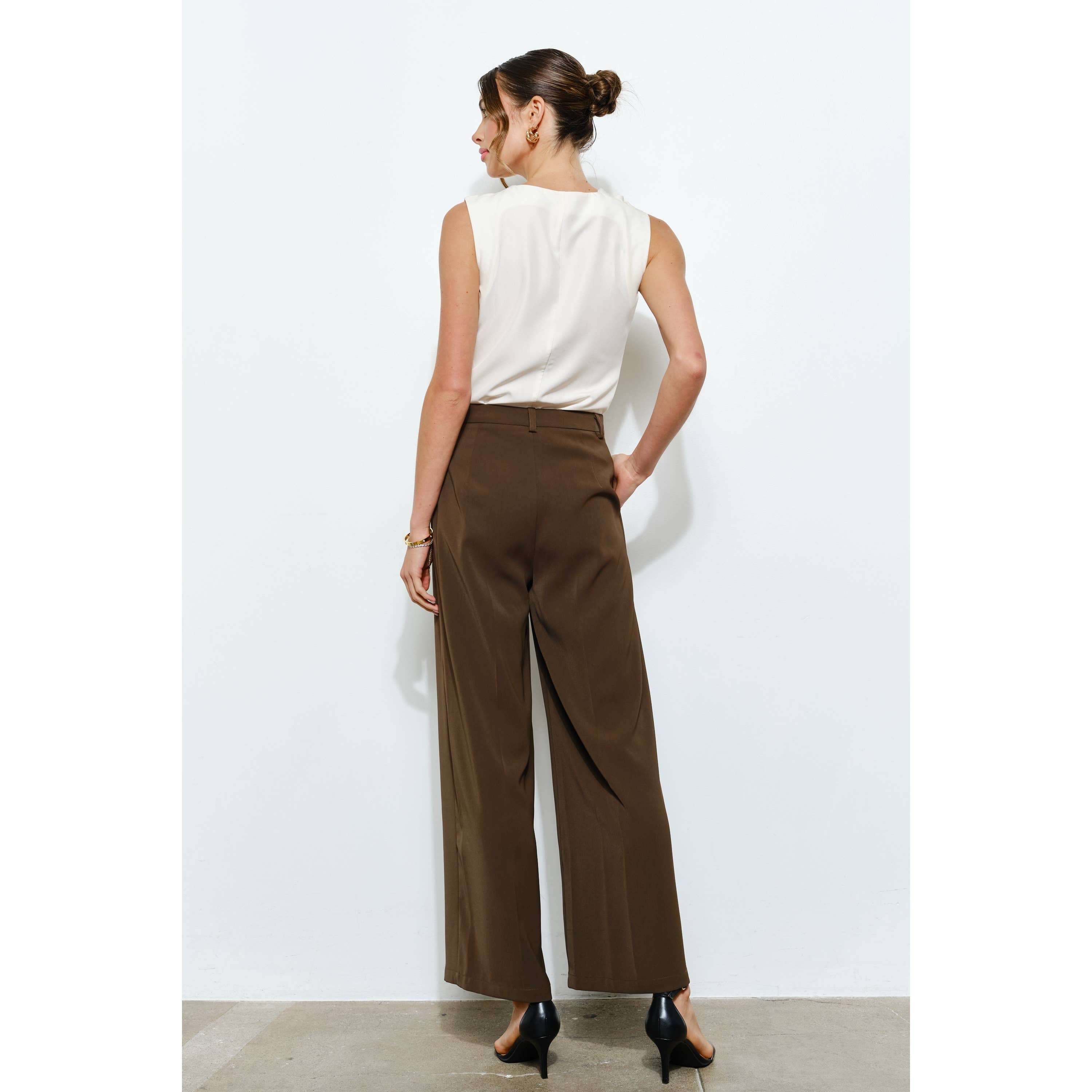 INA - Vente Pantalon – femme - Pantalon large taille haute sur mesure6