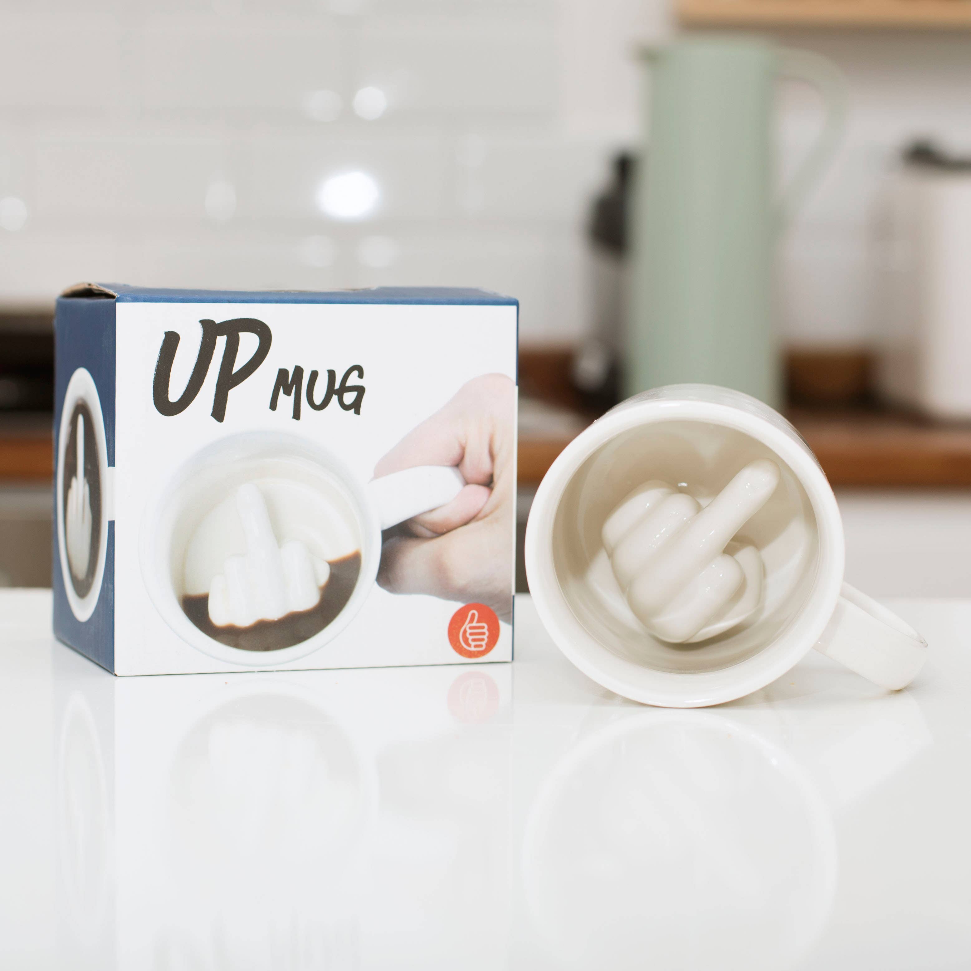 ThumbsUp! - Wholesale Coffee Mug - Up Yours 'Prank' Mug5