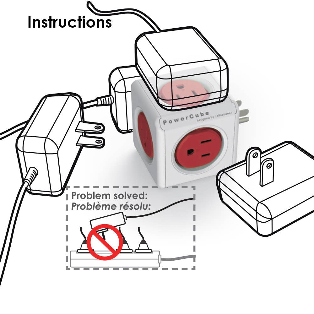 Allocacoc DesignNest – wholesale Power adapter – PowerCube Extended USB SUREG12
