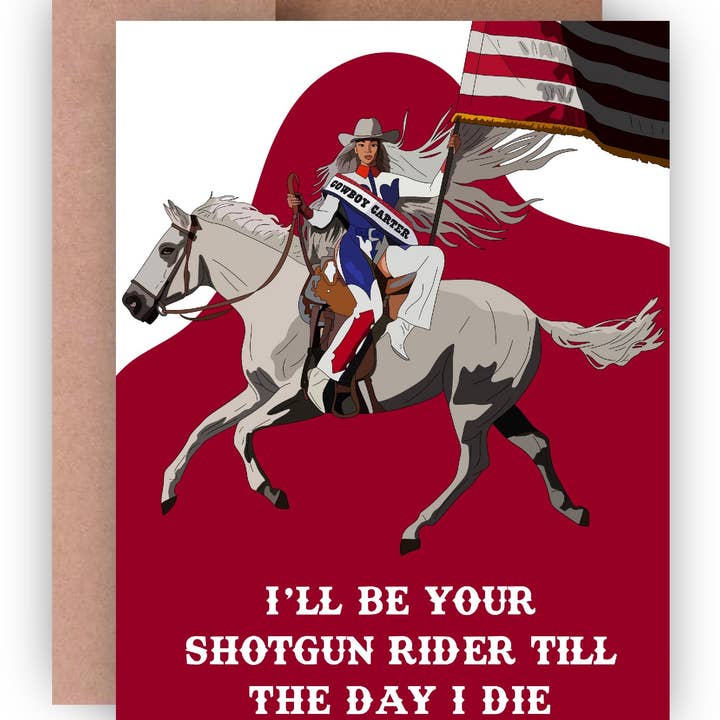 Shotgun Rider gratulationskort för wholesale av Paper Rings Press