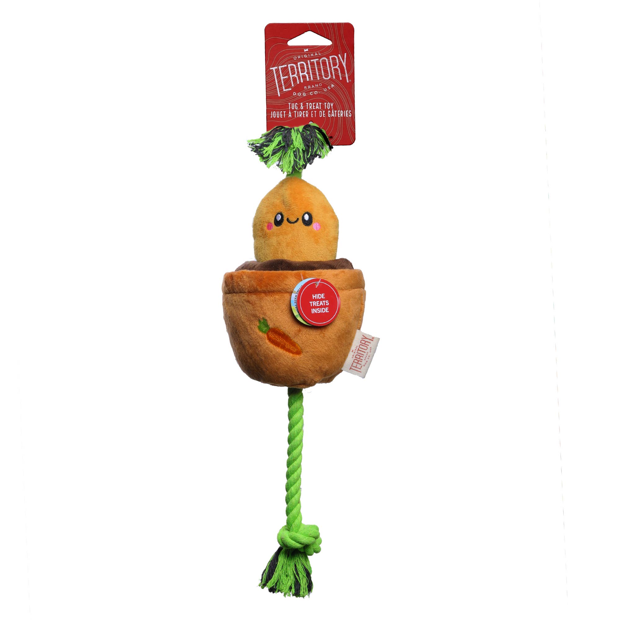 Original Territory - Vente Jouet en corde – chien - Jouet pour chien à tirer et à tirer en forme de carotte du territoire3
