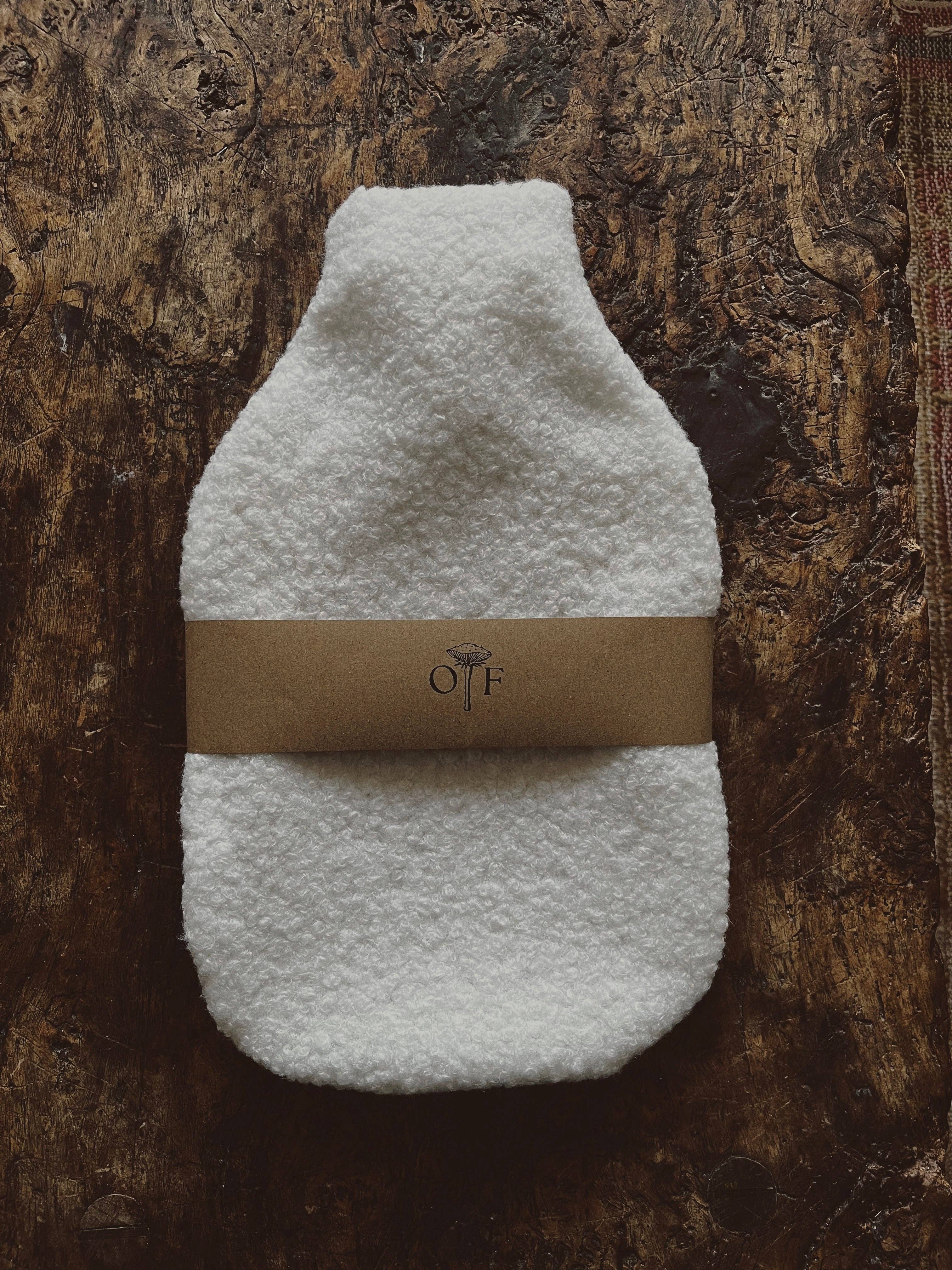 Orla & Fern – wholesale Hot/cold compress – Hot water bottle - Boucle wool - White1