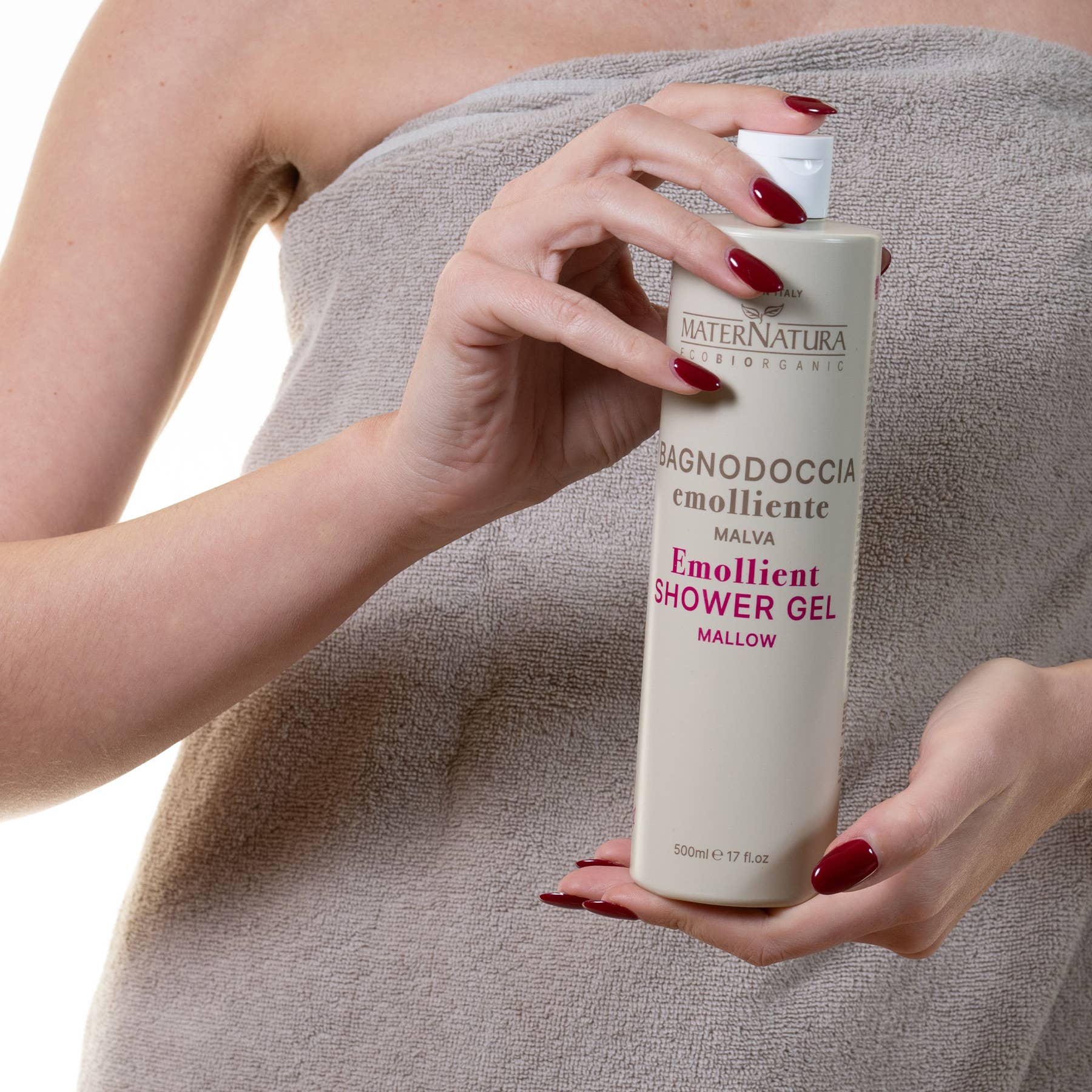 MaterNatura – Engroshandel Kropssæbe/brusegel – Blødgørende brusegelé med malva4