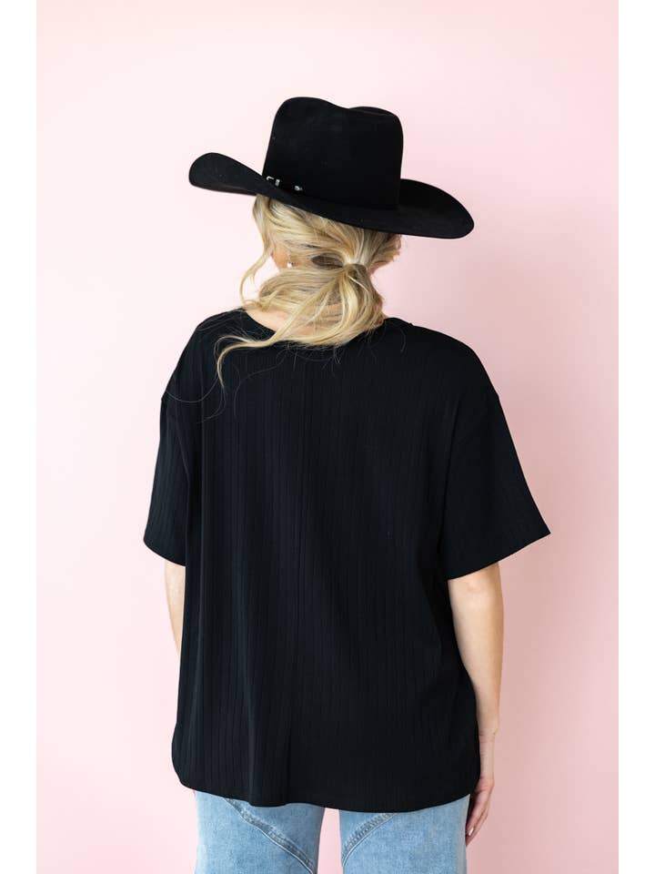 Andrée by Unit - Wholesale Knit Top - Women's - Ribbed Boyfriend Style Oversized Top