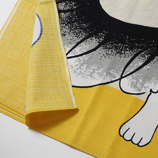 KASHIKO - Wholesale Gift bag - Fabric gift wrap/Furoshiki/Japanese/90cm×90cm Cat Yellow5