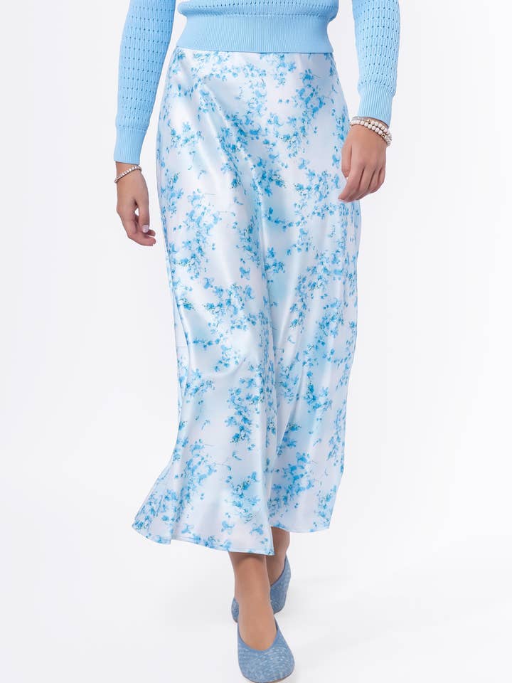 Gonna Zena 23" (Fiore Azzurro Chiaro) per la vendita all'ingrosso da parte di Yakira Bella