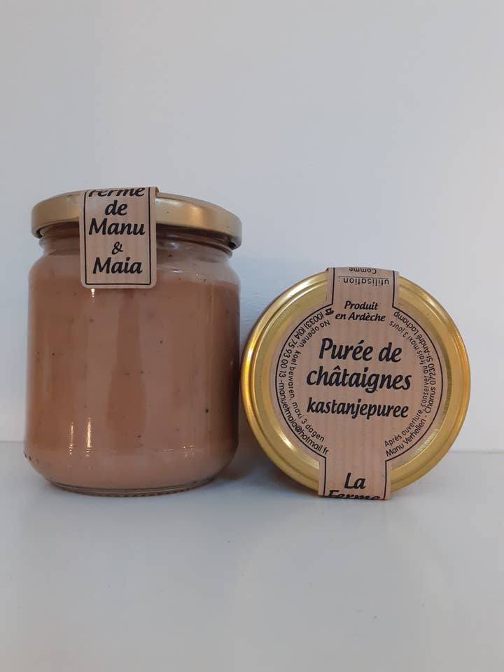 Organic chestnut puree 230g for wholesale by La Ferme De Manu et Maia