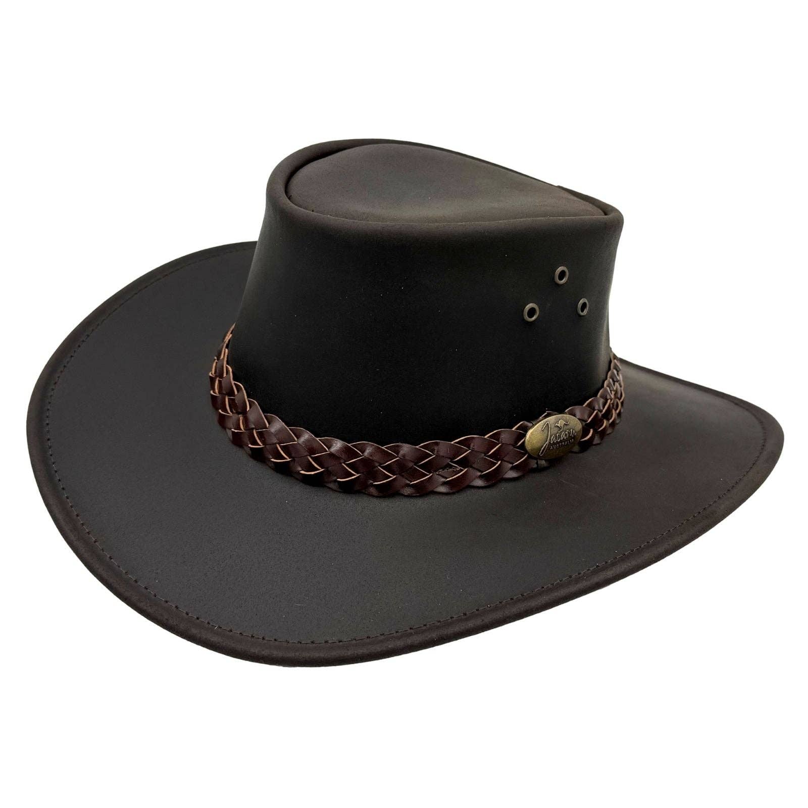 Jacaru Australia - Vente Chapeau de cowboy – unisexe - Chapeau Jacaru 1006 Wallaroo Oil en cuir huilé4