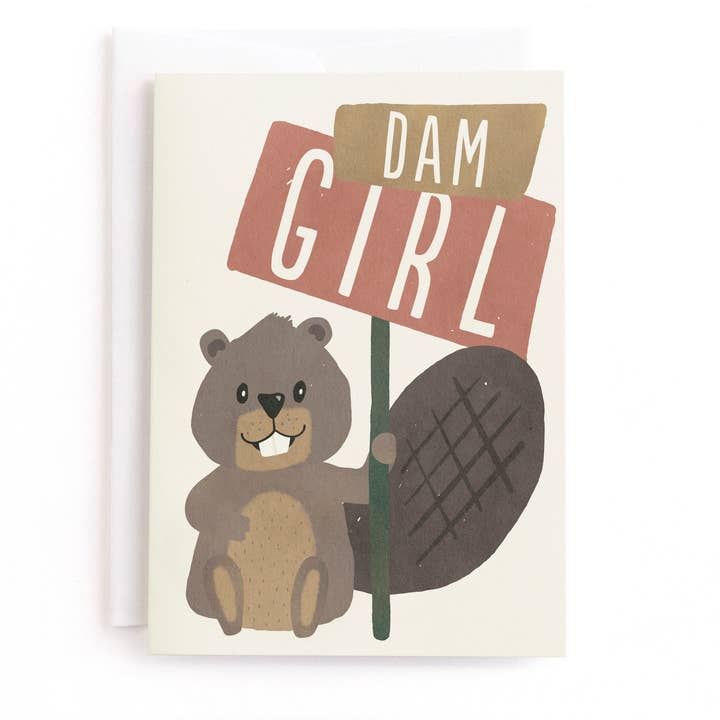 Dam Girl, Congrats Greeting Card for wholesale by Minted