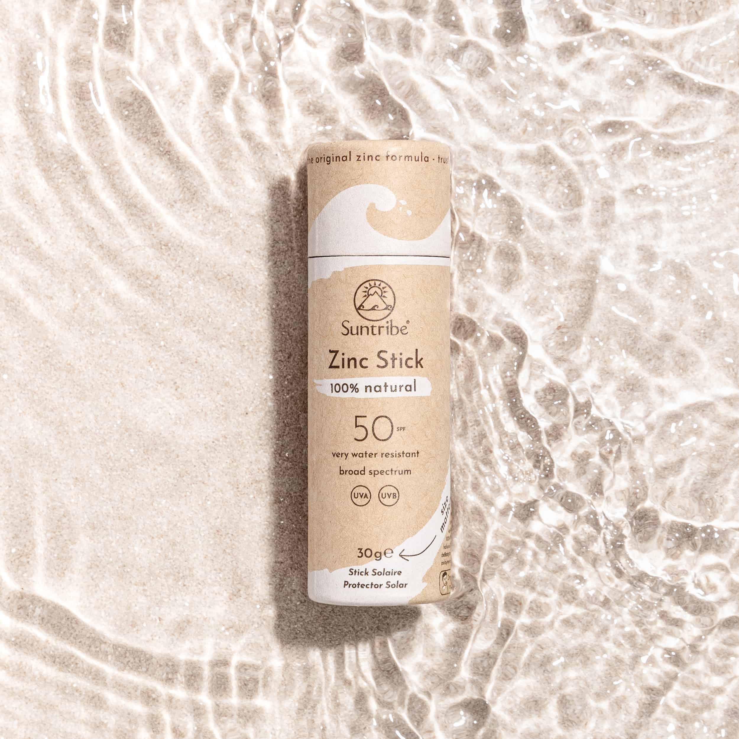 Suntribe - Wholesale Sunscreen - Suntribe Organic Mineral Zinc Sun Stick SPF50 Original White3