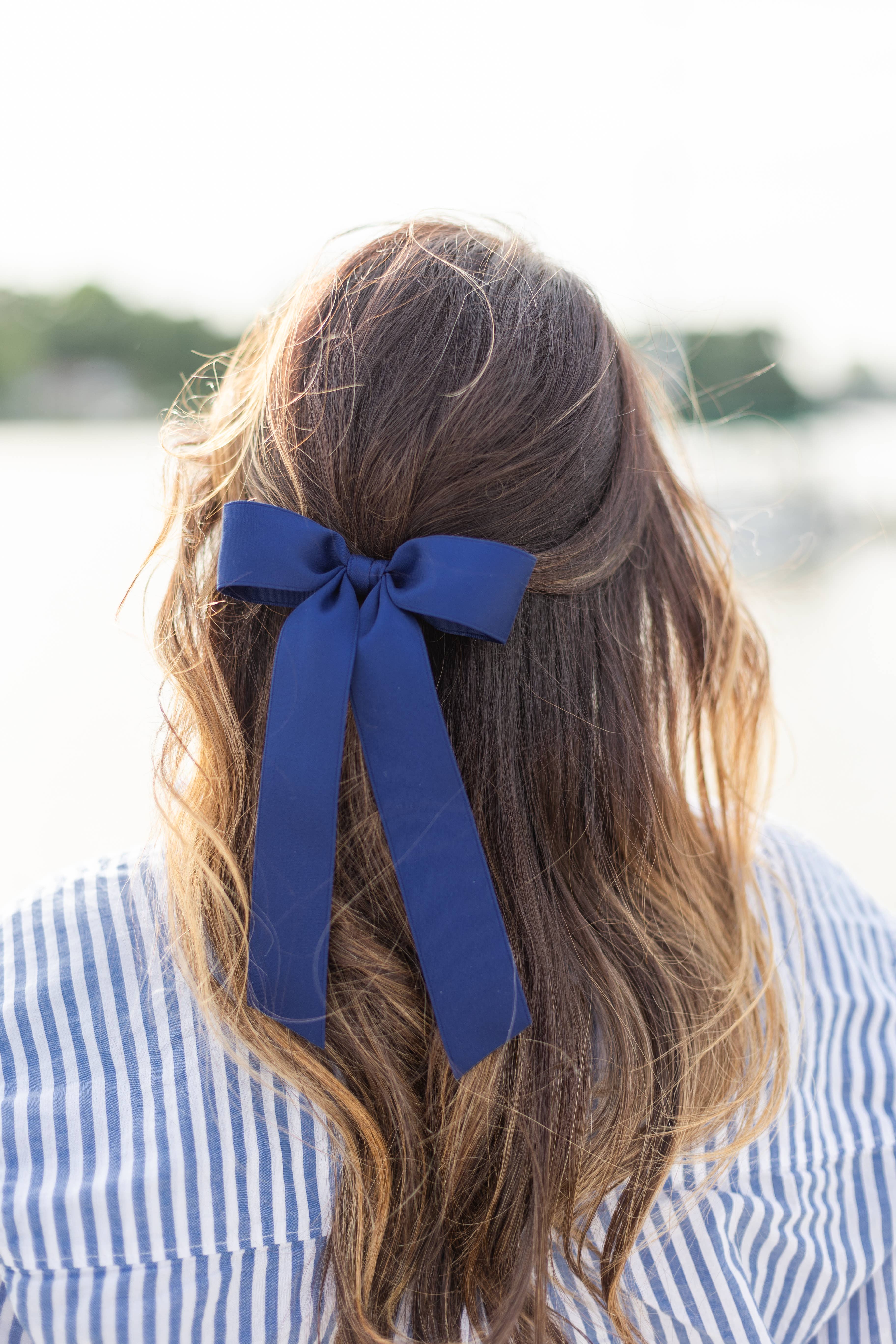 Grace & Grandeur - Wholesale Hair Bow - Women's - Medium Matte Satin Hair Bow Barrette | Florence Bow35