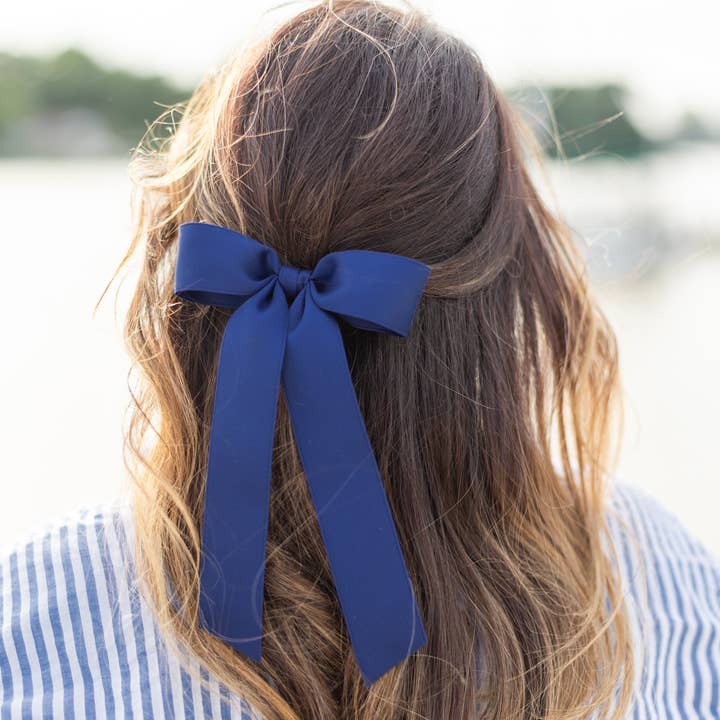 Grace & Grandeur - Wholesale Hair Bow - Women's - Medium Matte Satin Hair Bow Barrette | Florence Bow35