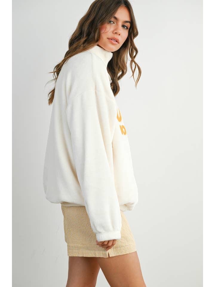 BUTTERMELON - Wholesale Sweatshirt – Women's - Sunday Morning Half-Zip Pullover Sweatshirt - BMT757925