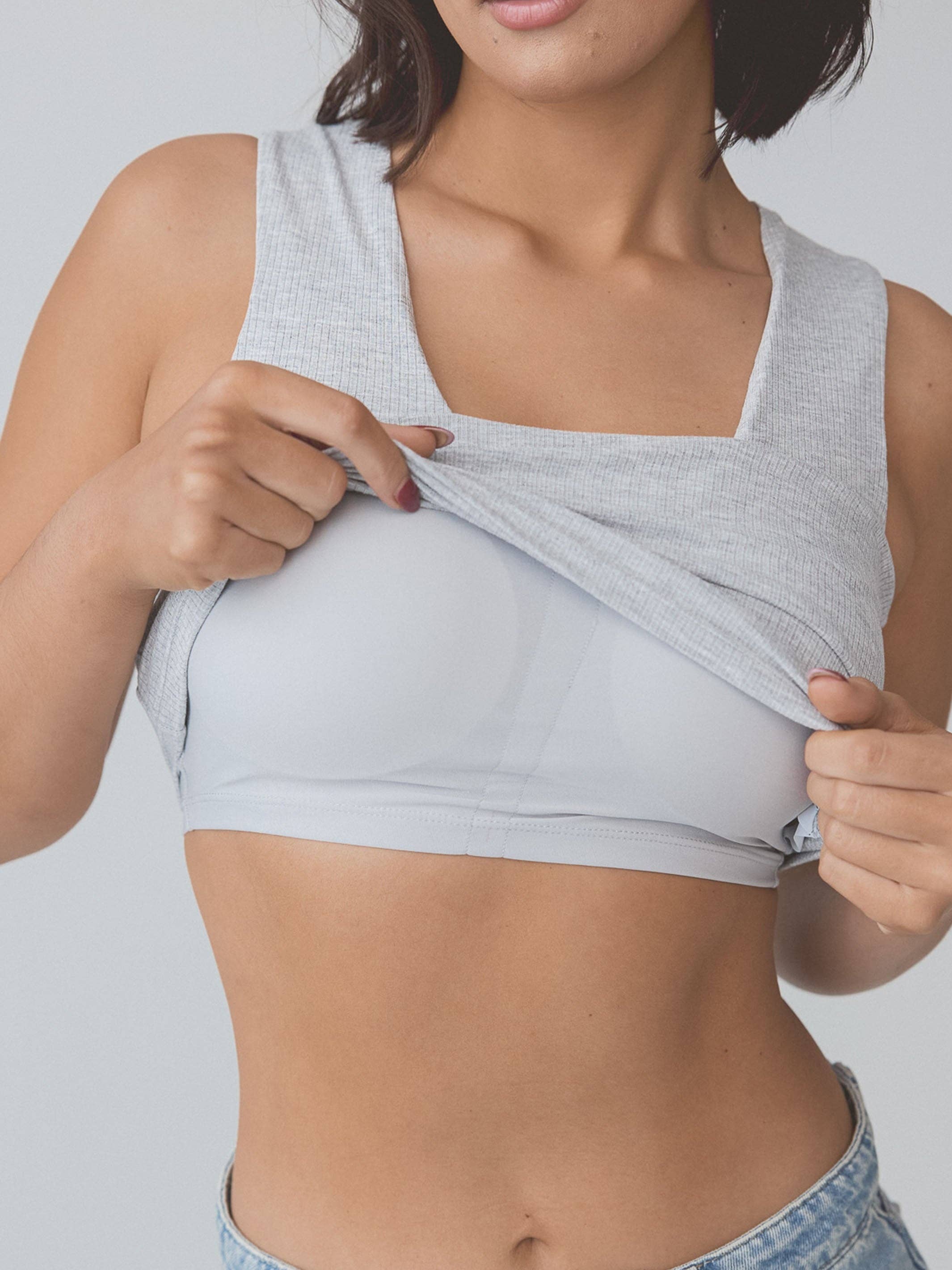 Klassy - Wholesale Tank Top - Women's - Ribbed Scoop Tank Brami5