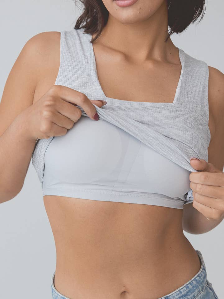 Klassy - Wholesale Tank Top - Women's - Ribbed Scoop Tank Brami5