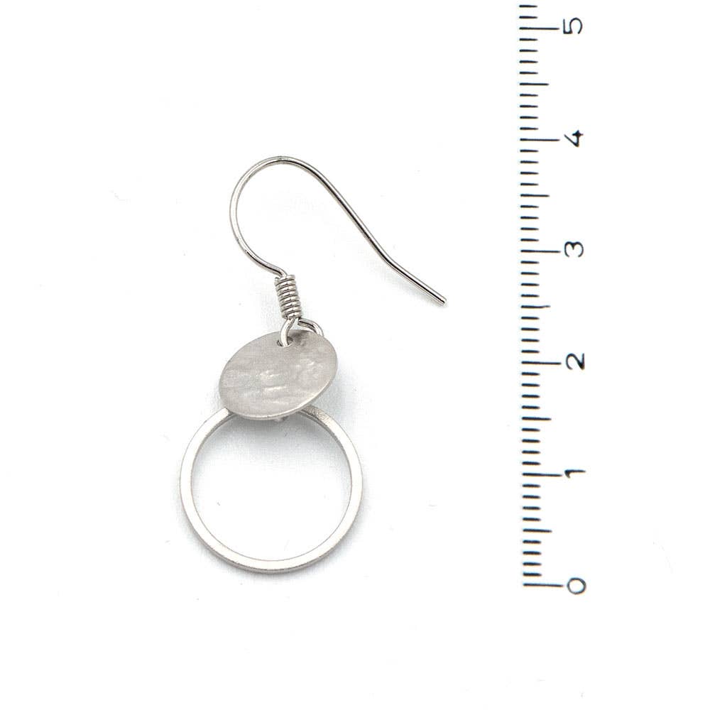 Sergio Engel jewellery – Großhandel Ohrhänger – Pura Ohrring 55 Schicker Ohrhänger mit Plättchen und Kreis1