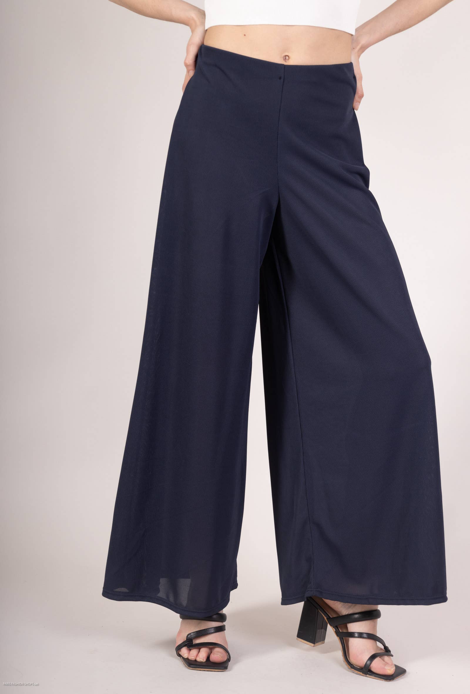 L'Emotion – wholesale Pants – Women's – Wide Straight-Leg Pants Fine Knit Elastic Waist6