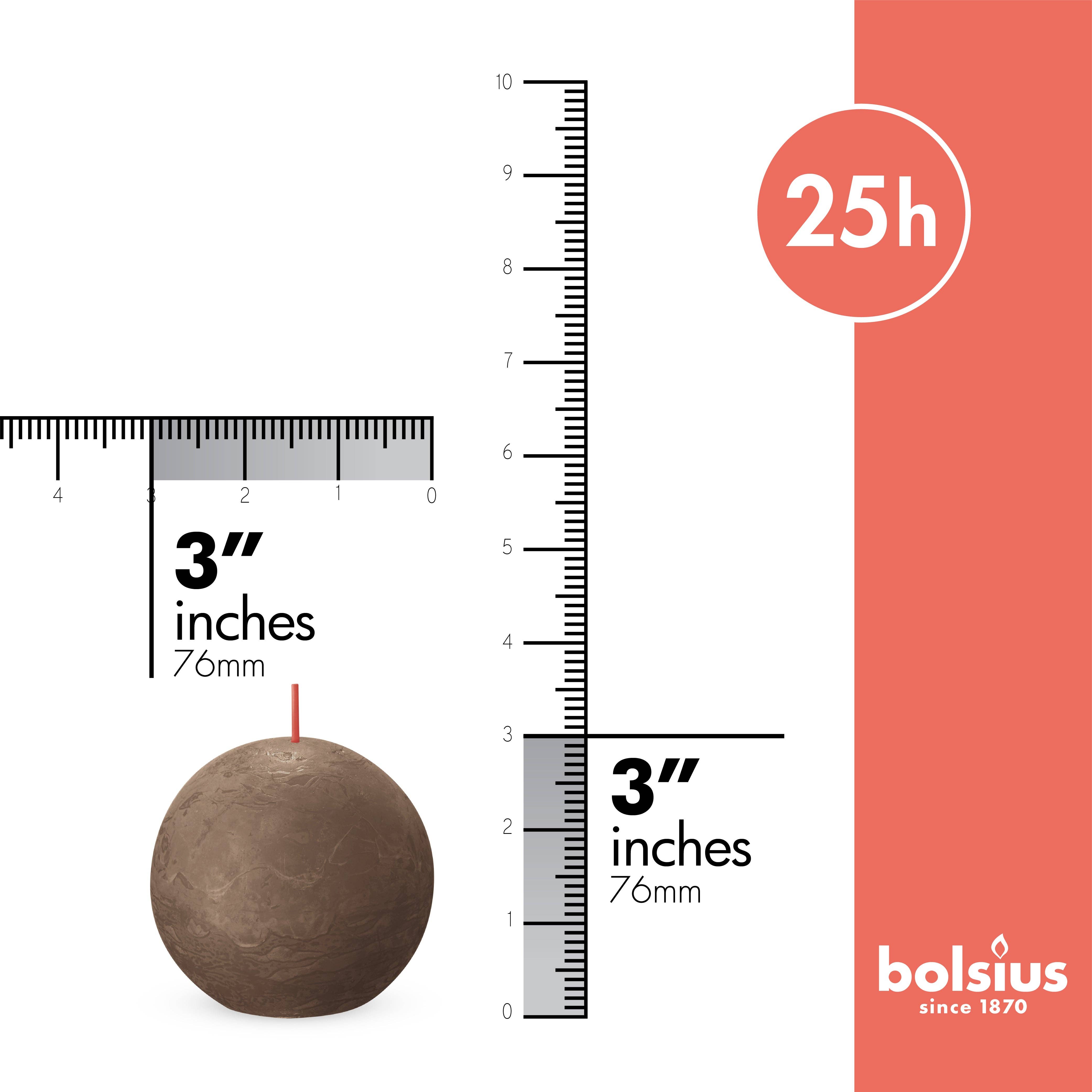 BOLSIUS – Velas de decoração por atacado – 6 Velas rústicas 3" - Inperfuted - Natural - Eco-Friendly - Cera Plant-Based - **Vendido Individualmente64