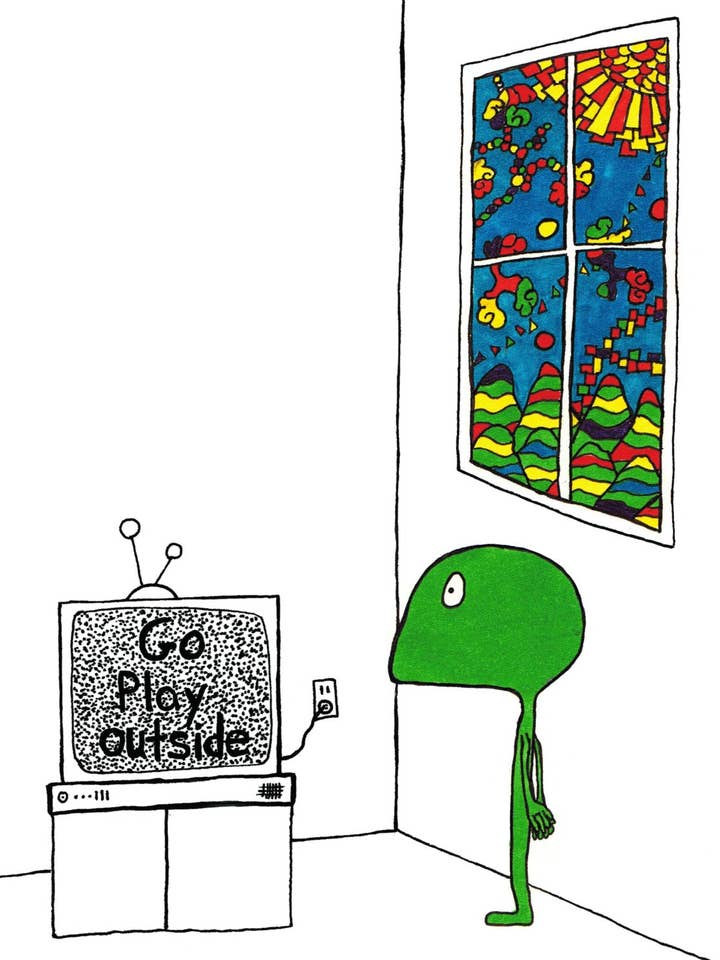 Gehen Sie draußen spielen - Kunstdruck - Ink-Illustration für den Großhandel von The Art of Seth