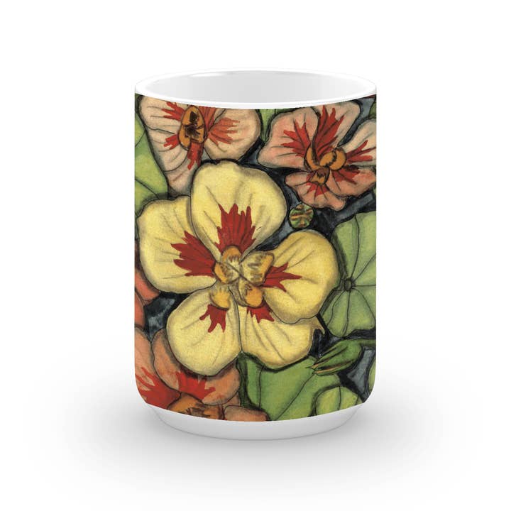 PinkPolish Design - Wholesale Coffee Mug - "Nasturtium" 15oz Mug3