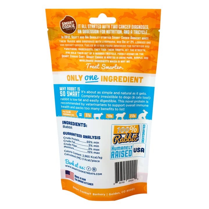 Smart Cookie Barkery - Wholesale Pet Treats - Dog - Rabbit Jerky Training Treat