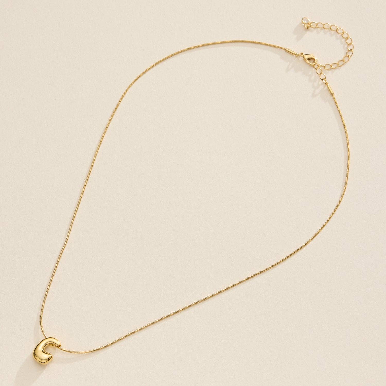 Frem - Wholesale Pendant/Charm Necklace - 16 Assorted 18K Gold Dipped Bubble Initial Necklace6