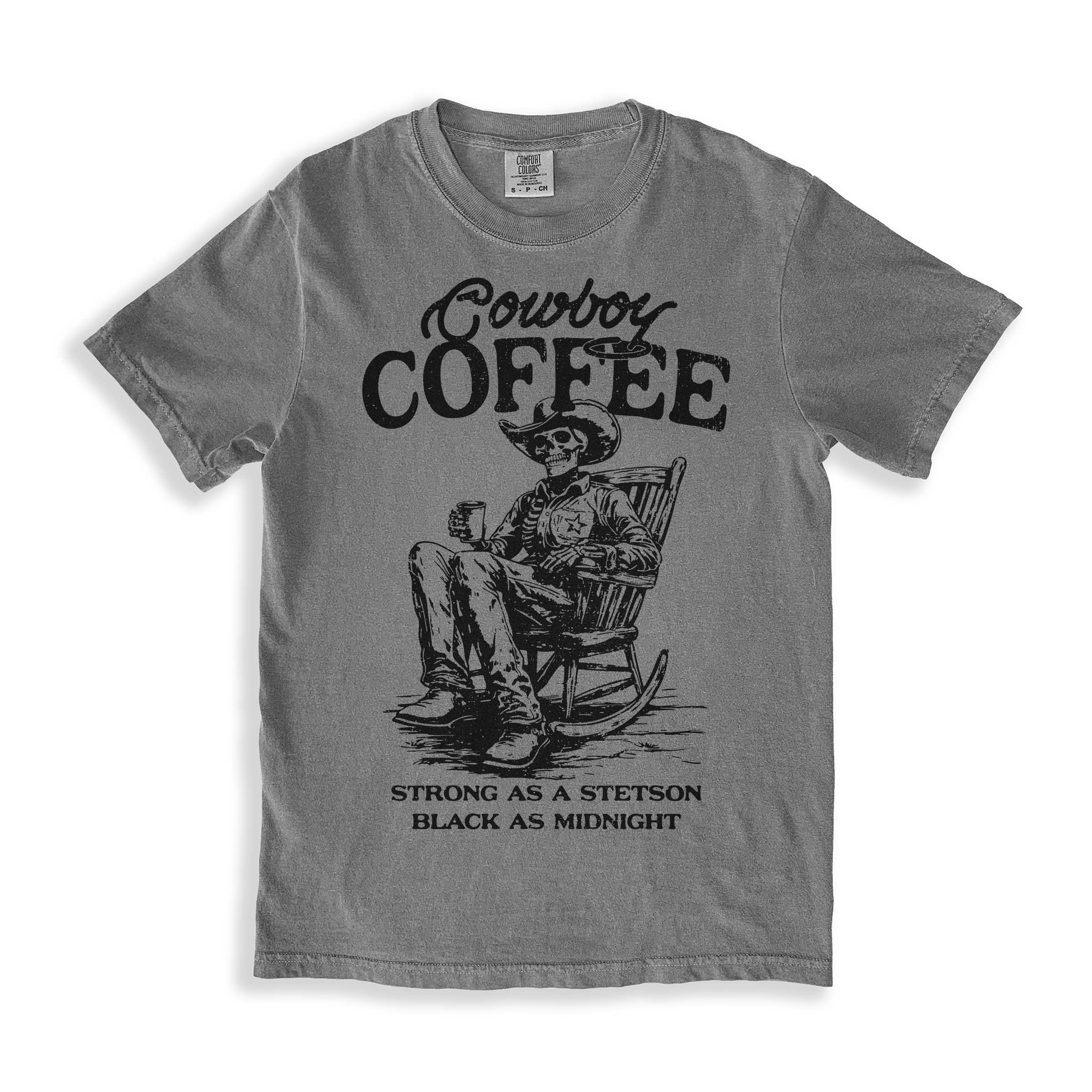 Alley & Rae - Wholesale T-Shirt (Graphic) - Unisex - Cowboy Coffee Tee – Western Caffeine Graphic T-Shirt5