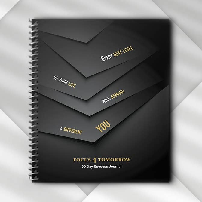 Full Focus Journal 90 Day Planner Men Black Matte Cover 7x9 Portable for wholesale by Intentionally You