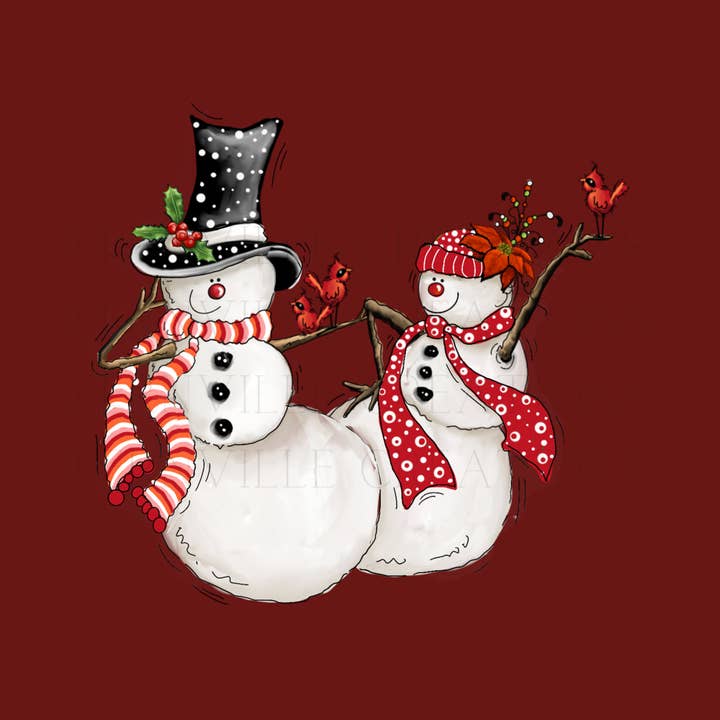 Fernville Creations - Wholesale Hand Towel - Dancing Snowman Seasonal & Holiday Hand Towel Gift