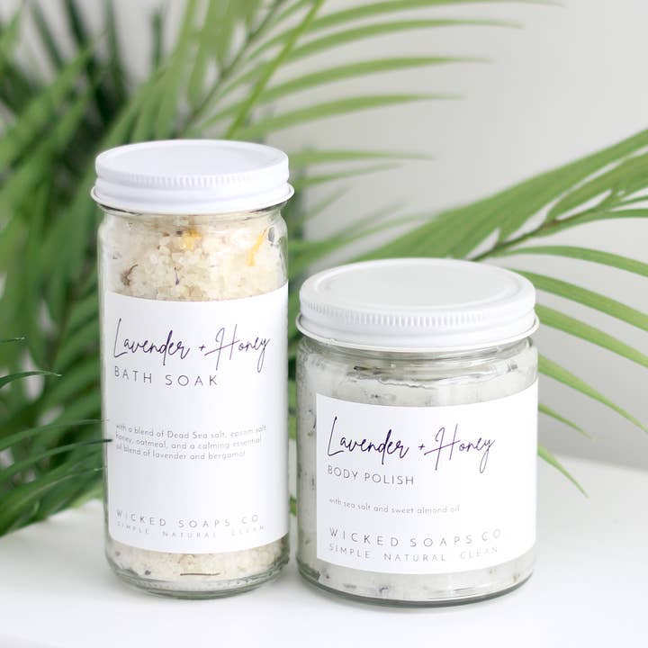 Wicked Soaps Co. - Wholesale Bath Soak/Milk - Lavender + Honey Bath Soak