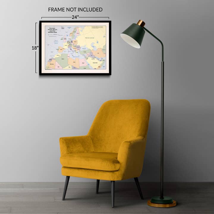 Historic Prints - Wholesale Map - 1982 Europe North Africa and Middle East Map Print - Vintage Map of Europe North Africa & The Middle East Wall Art Poster5