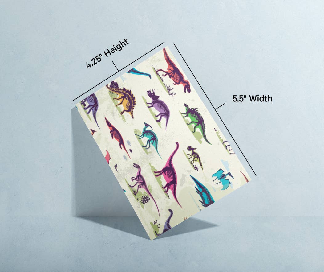 Twigs Paper - Wholesale Stationery/Notecard Set - Dinosaur Greeting Card Set | Assorted Notecards6