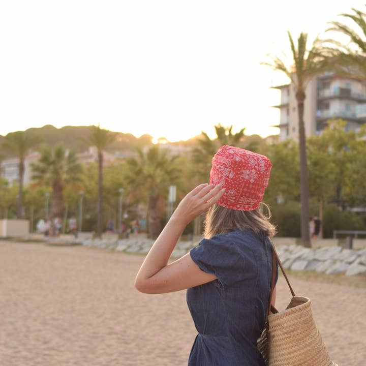 Petitama - Wholesale Fashion Headband - Women's - Red bandana turban head wrap women, wired hair scarf1